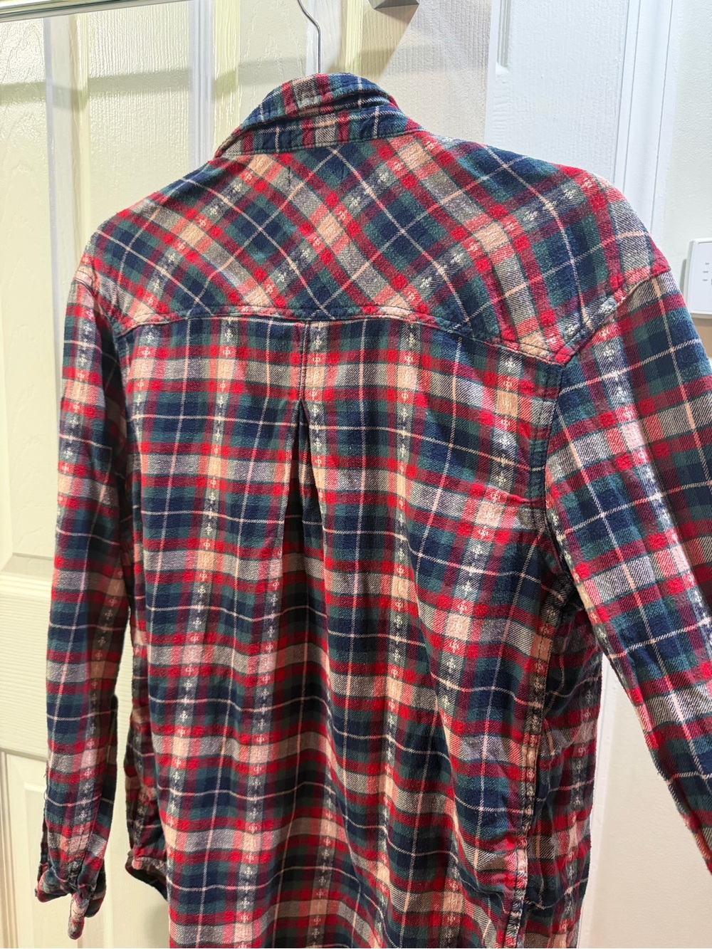BDG Red, Navy & Green Plaid Button-Up Shirt - Picture 6 of 9